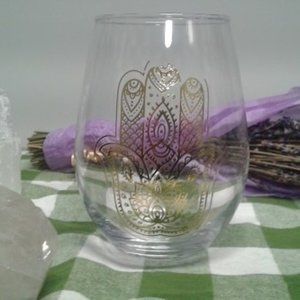 Hamsa Wine Glass